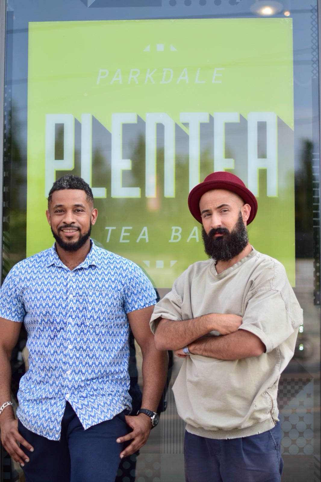 Plentea tea bar co-founder Tariq Al Barwani and Mohammed Binyahya