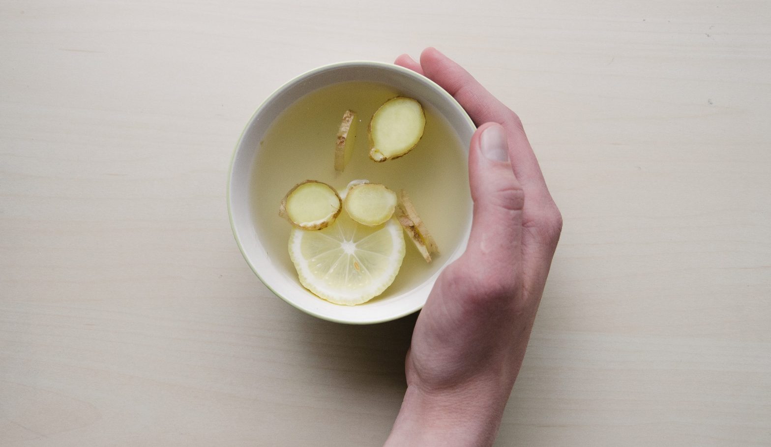 Ginger tea helps fight aches and pains, headaches, fever, nausea